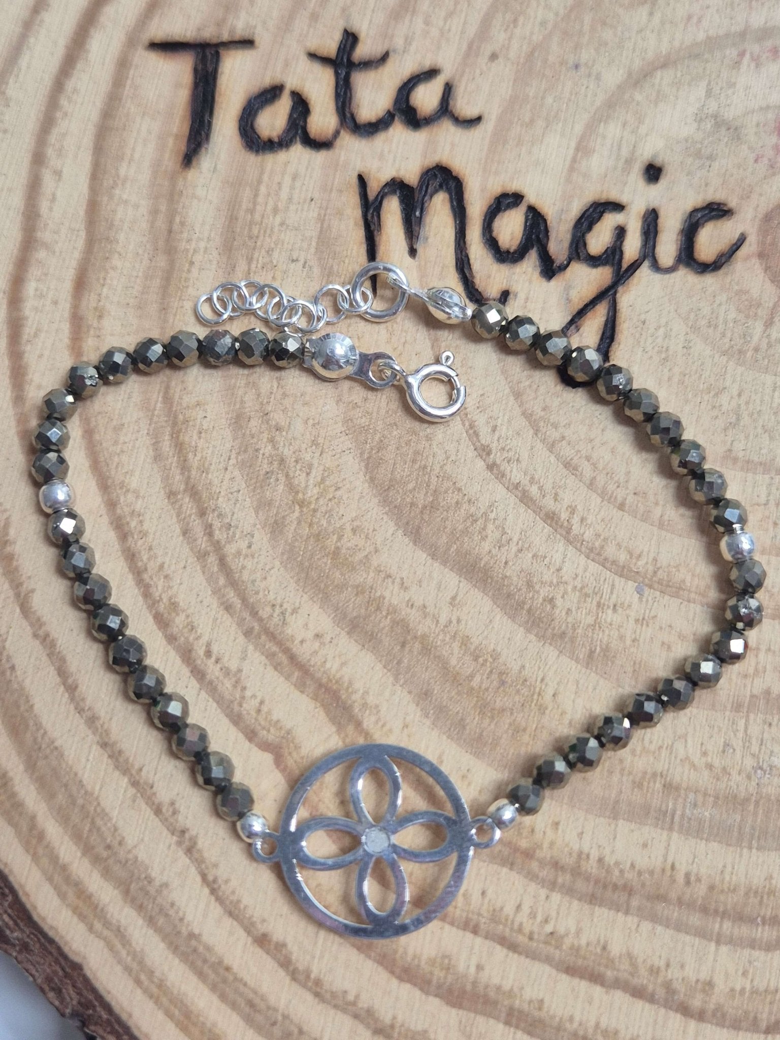 Pulsera Pirita Sigilo Dinero Plata Consagrada pulserasplataTienda esotérica Málaga - La Tienda de Tata Magic: tienda Esotérica en Málaga